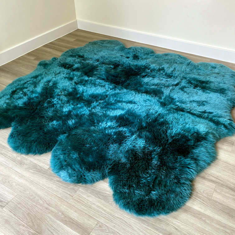 Canora Grey Teal Sheepskin Rug (Octo) Wayfair.co.uk